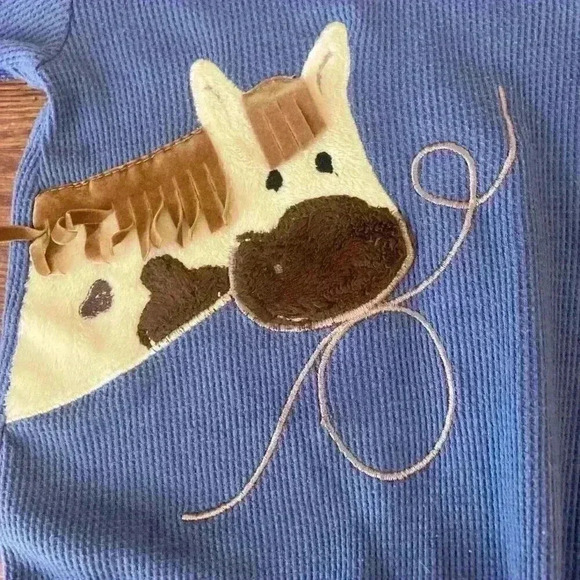Embroidered BodySuit Jumper Waffle Knit Horse size 9-12 month - Picture 4 of 9